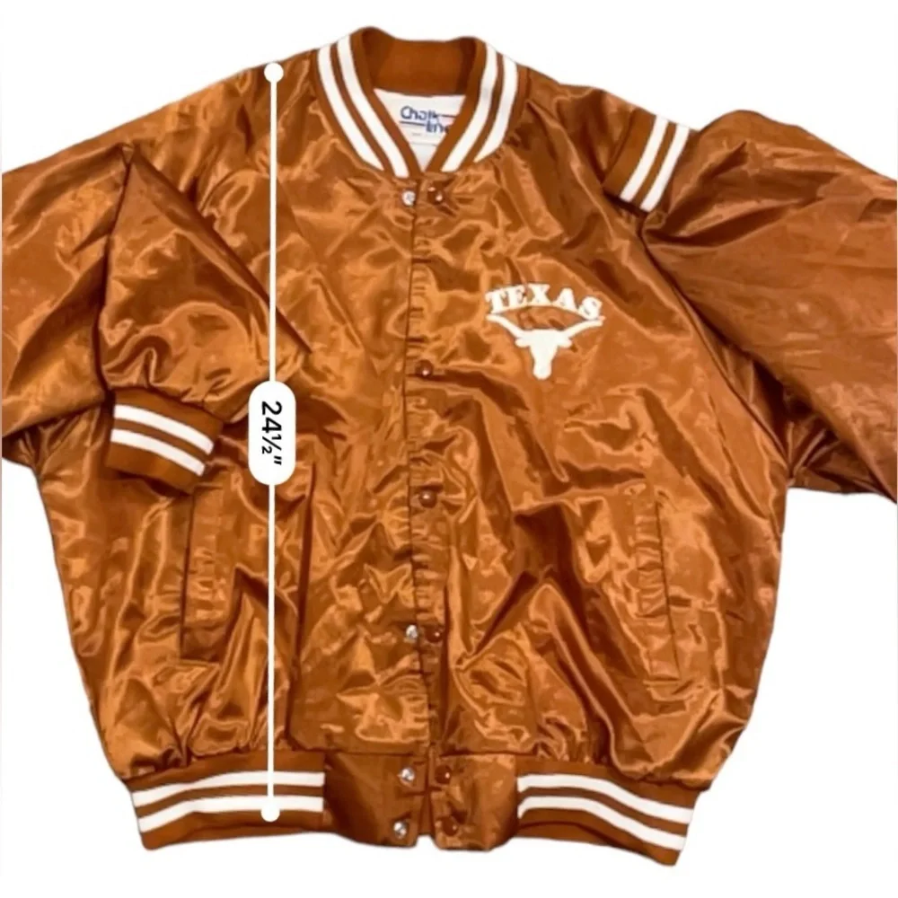 Vintage Chalk Line Texas Longhorns Jacket Bomber Snap 80s USA - XL - Picture 5 of 7